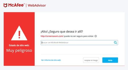 mcafee webadvisor para que sirve.